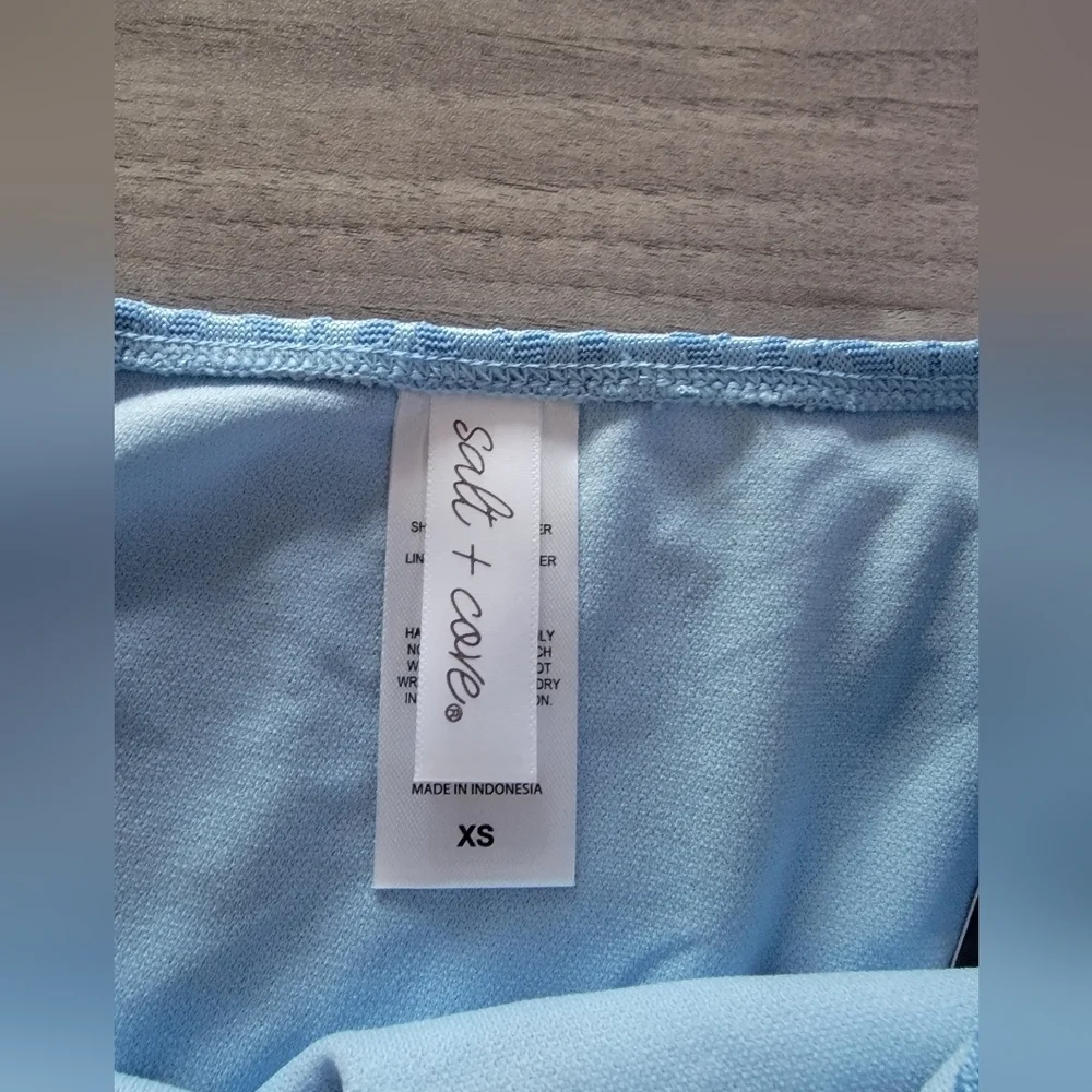 Salt + Cove Sky Blue Textured Bikini Bottom NWT